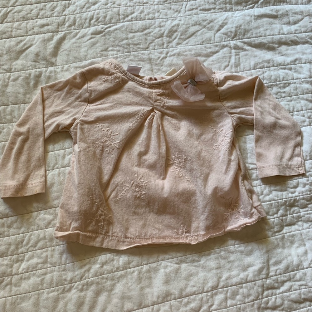 Zara baby girl blush top with bow